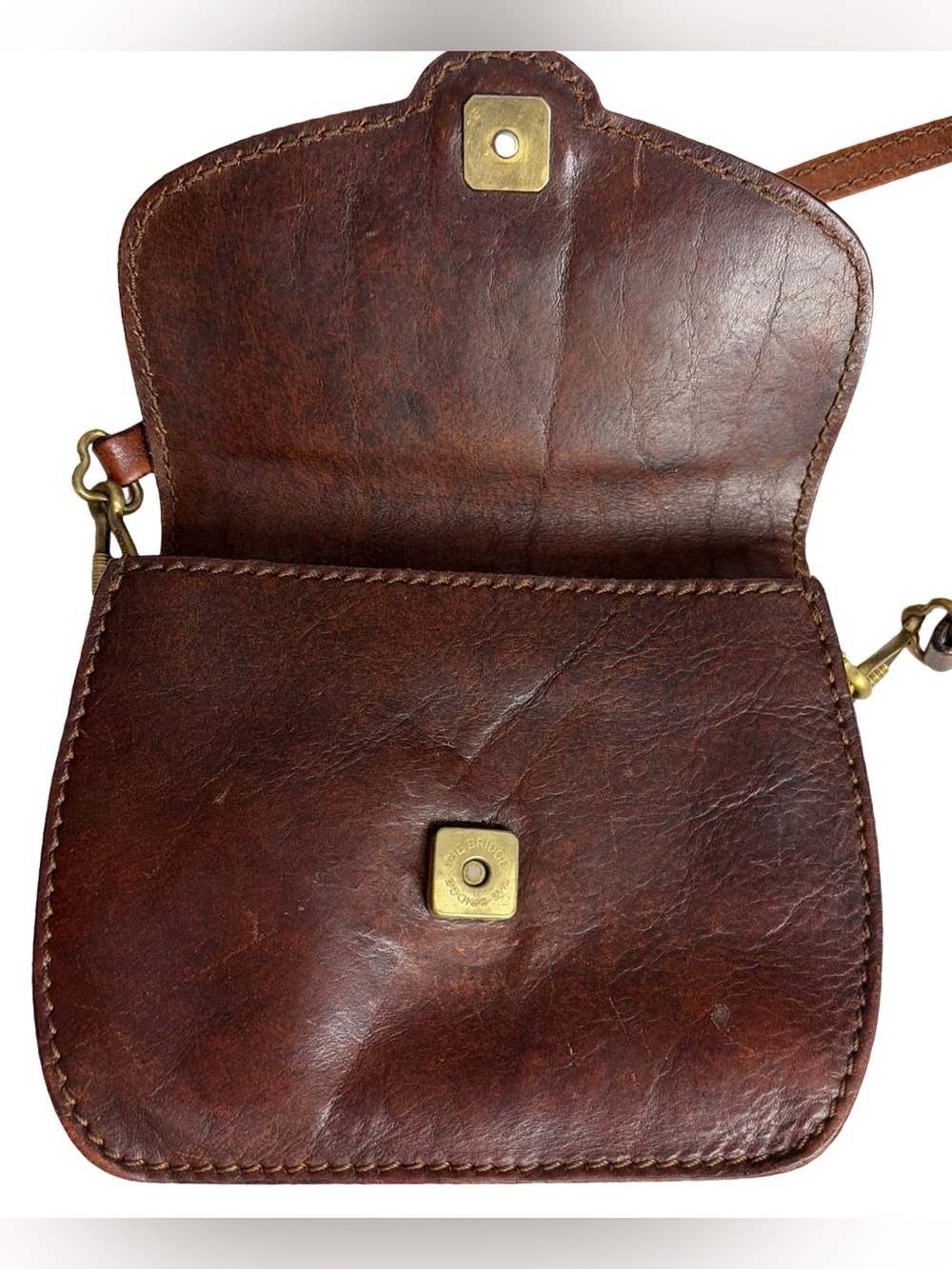 Vintage The Bridge Italian Leather Small Cross-Body Bag - Picture 2 of 10